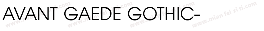 AVANT GAEDE GOTHIC字体转换